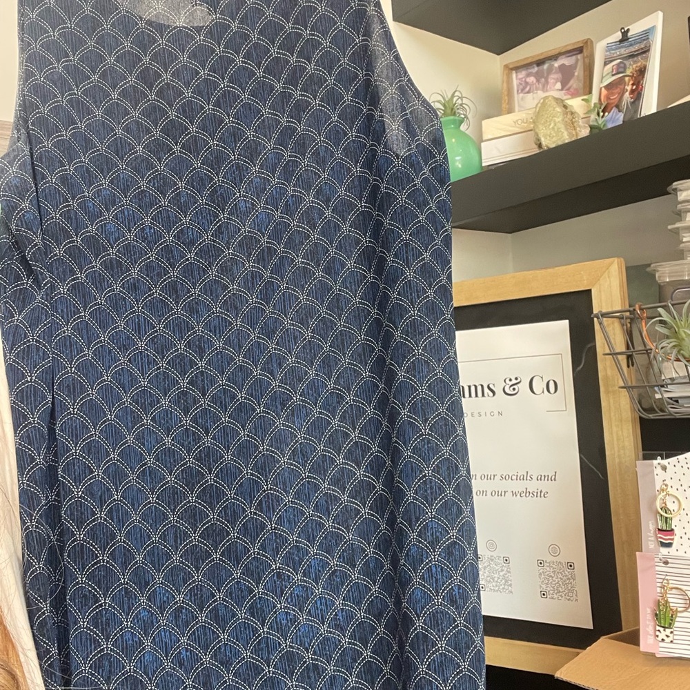 Cabi Blue Patterned Double Layer Tank - image 3